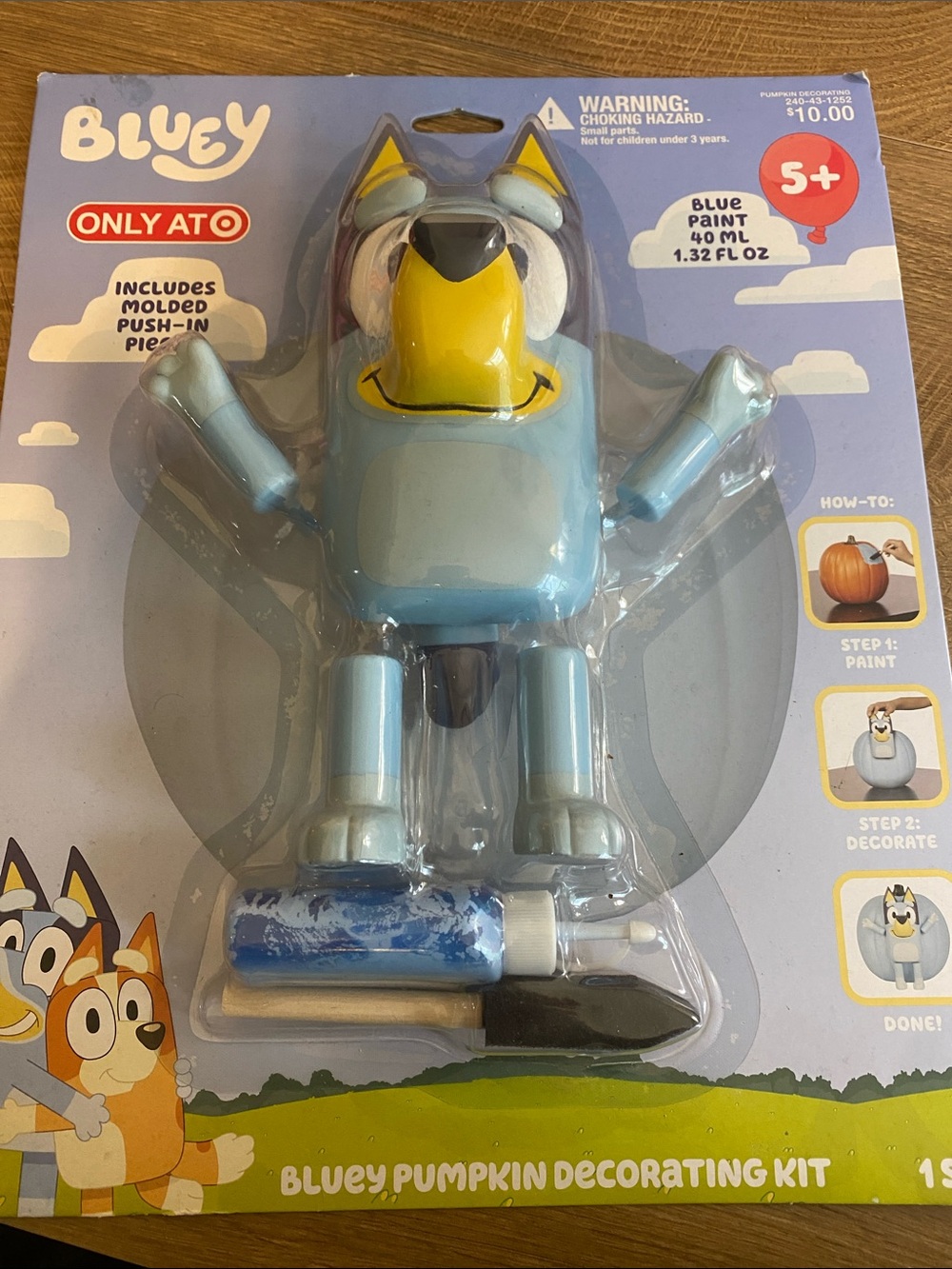 Target Bluey Pumpkin Decorating Kit - Light Blue & Yellow